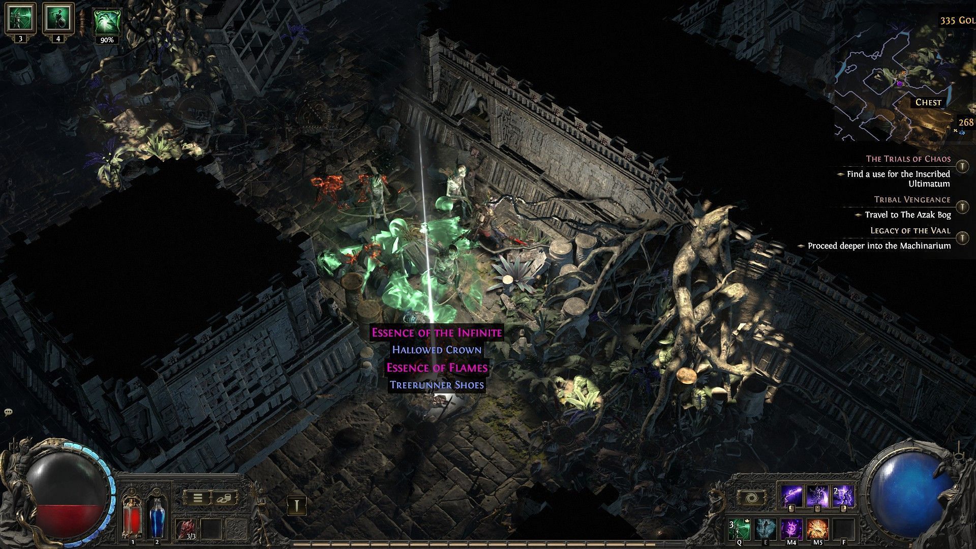 Essence drop with the Diablo 2 theme in PoE 2 (Image via Grinding Gear Games)